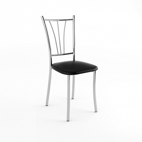 Стул Трилогия хром/140 черный ТЭКС