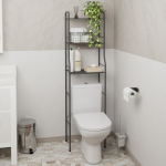 Стеллаж в ванную комнату узкий "Атлантик 13" Графит 455*290*1670