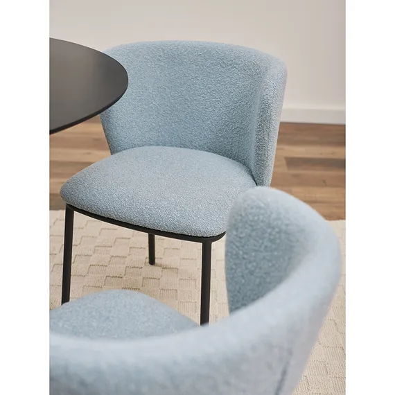 Стул Fluit, серо-голубое букле