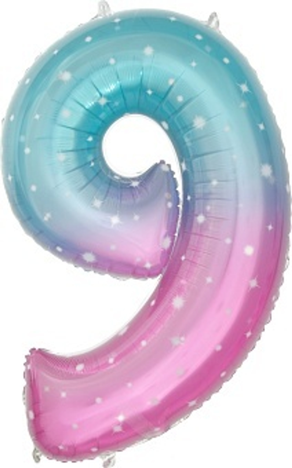 К Цифра 9 Нежные искры Розовый Градиент 85 см.