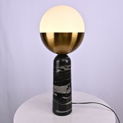 Настольная Лампа Marble Globe Black By Imperiumloft