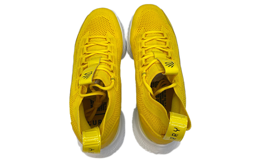 Under Armour Curry 8 Curry Team round head comfortable shock absorption, non-slip, wear-resistant, breathable, lightweight mid-top actual combat basketball shoes for men and women the same style yellow