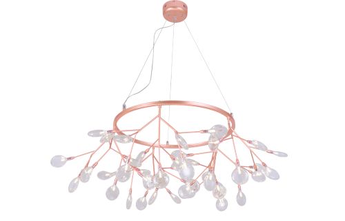 Люстра подвесная Crystal Lux EVITA SP45 D COPPER/TRANSPARENT