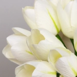 Цветы искусственные «Нежные тюльпаны» букет 20шт 23см белые
