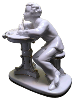 Фарфоровая статуэтка "Юный Пушкин", ЛФЗ, 1960 - 1970 гг.
