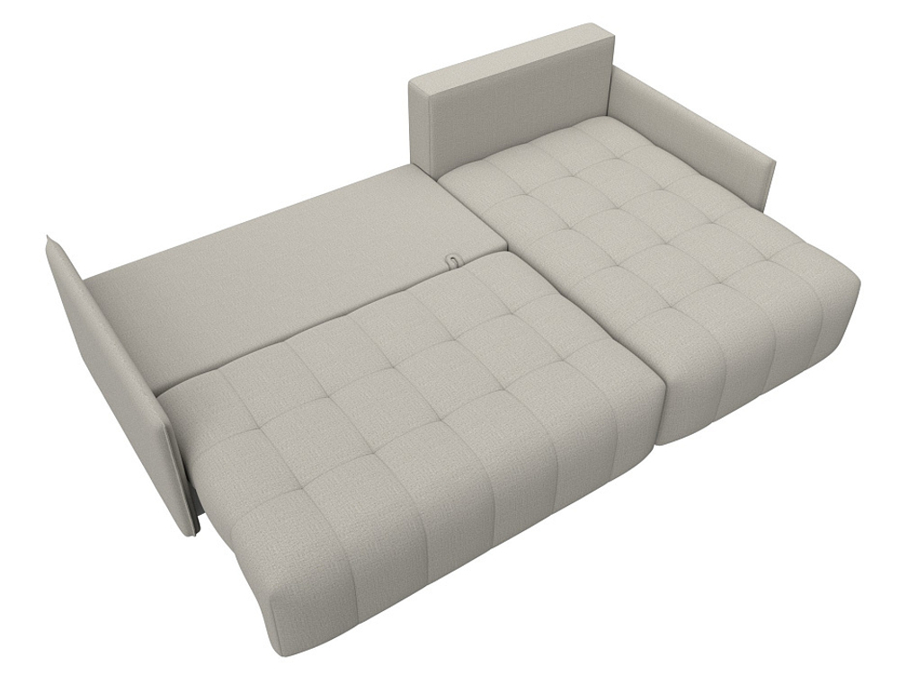 Диван угловой Лига-054 НПБ угол универсальный РОГОЖКА Амур 02 бежевый