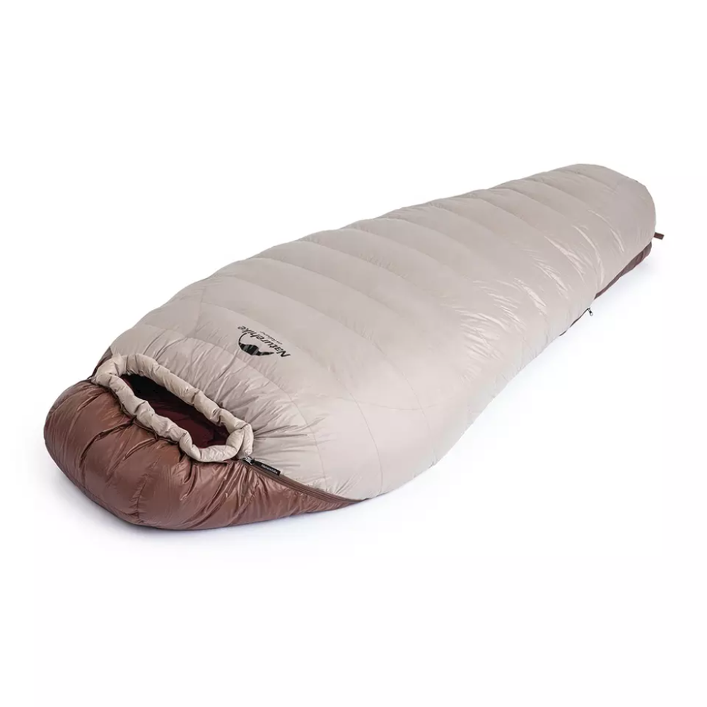 Мешок спальный Naturehike SnowBird, 220х85 см, XL (800G), (правый) (ТК: -3°C), серый/коричневый