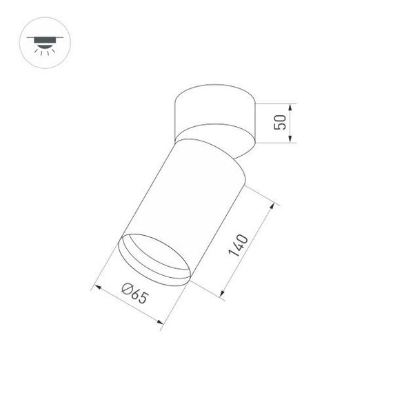 Корпус светильника Arlight SP-Polo-Surface-Flap-R65 024383(1)