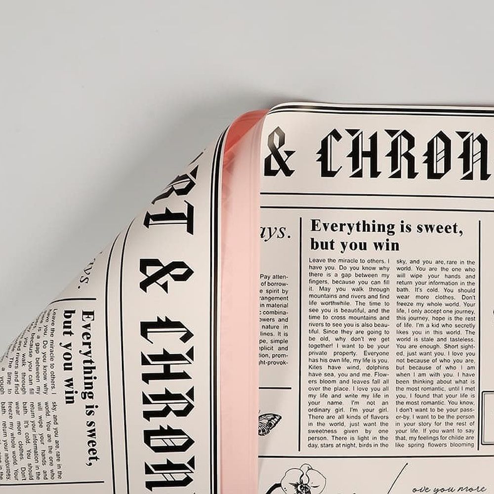 Пленка &quot;Ботаника&quot; 58см*10м РОЗОВЫЙ