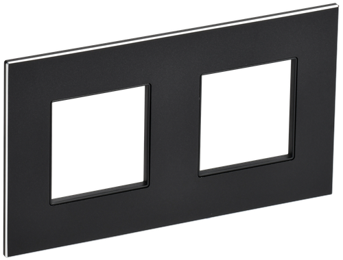 SKANDY Рамка 2-местная SK-F32Bl металл черный IEK