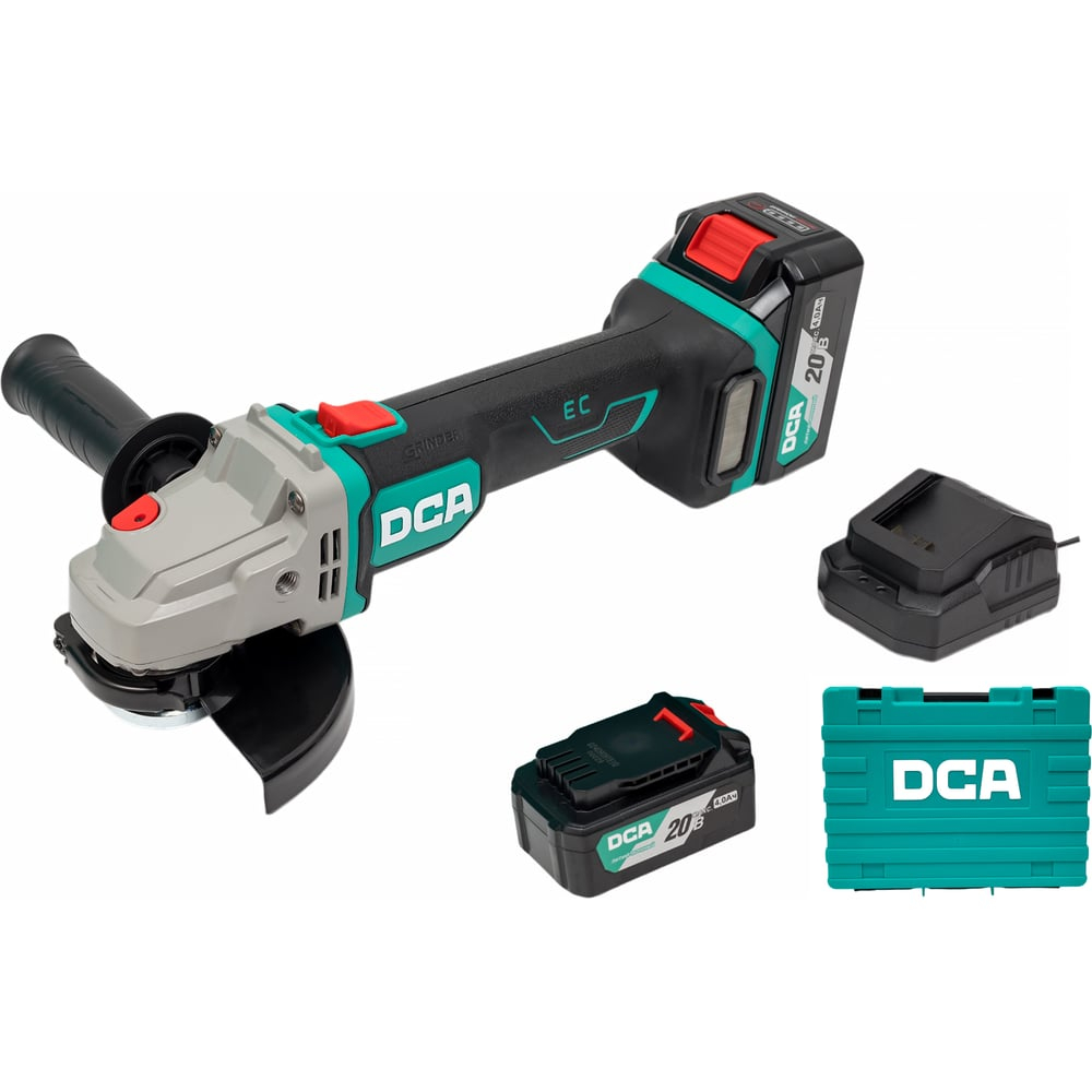 Угловая шлифовальная машина аккумуляторная DCA 2 АКБ 4.0 А*ч, в кейсе ADSM06-125 (TYPE EM)