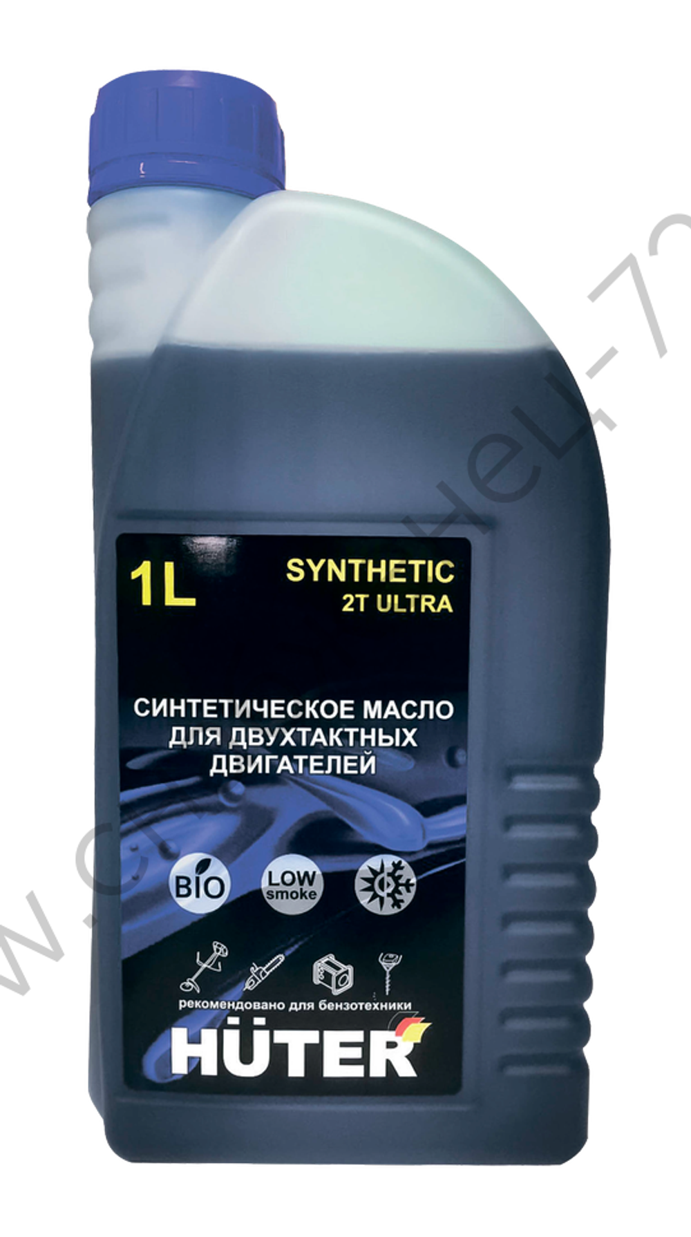 Масло 2Т ULTRA синтетическое для двухтактных двигателей, для техники Huter, 1л.