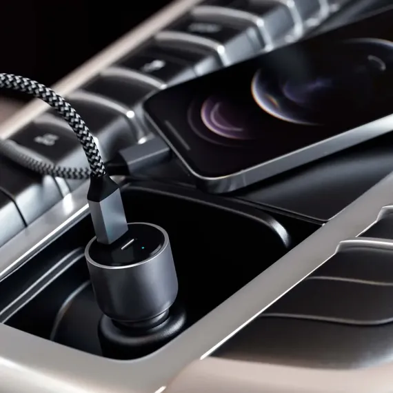 Satechi Dual USB-C Car Charger 40W Space Grey