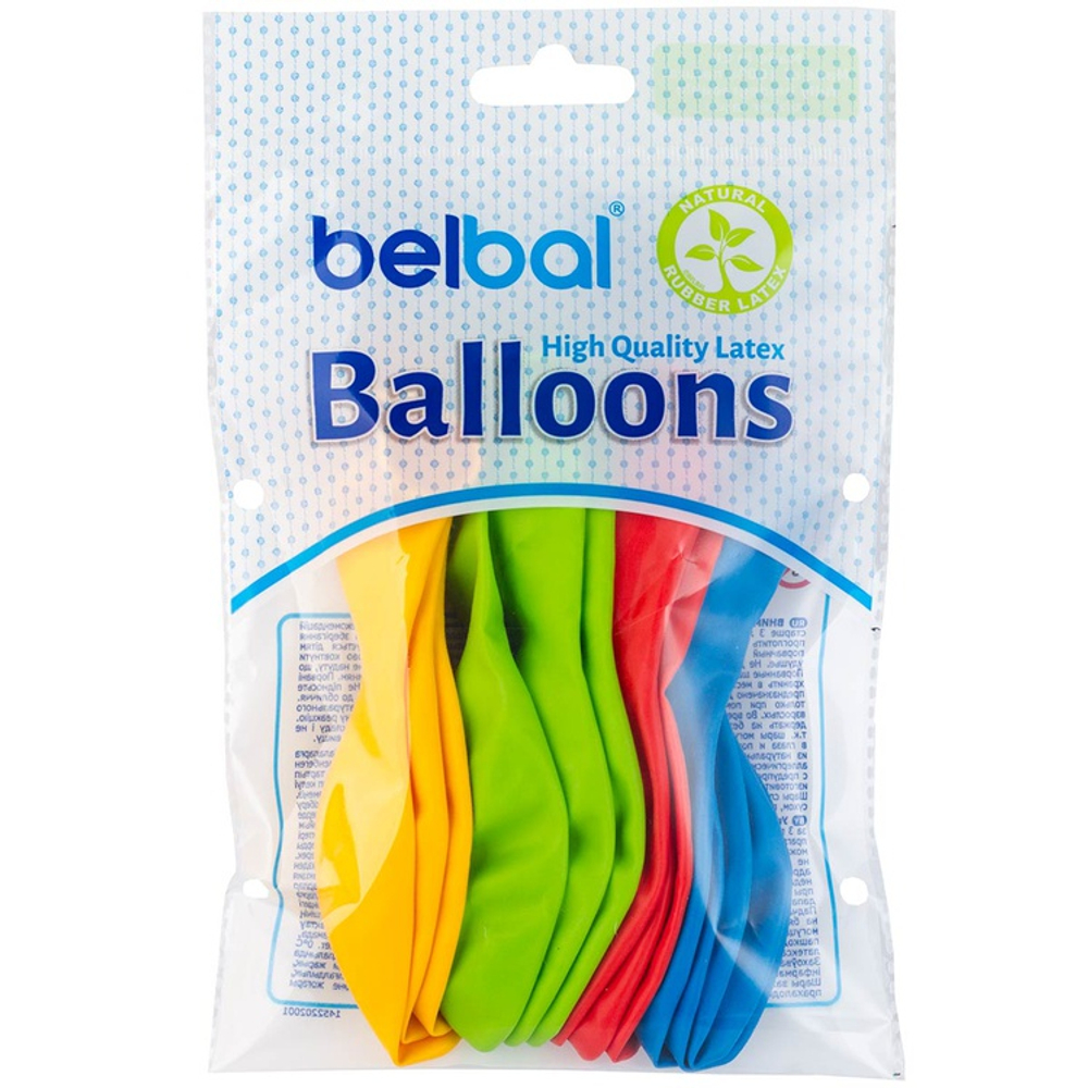 Шар латексный Набор 12 шт Пастель 36 см (Ассорти)