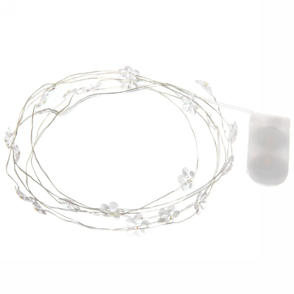 Гирлянда для дома «Цветочек» на батарейках 2,0 м 20 ламп LED, 1 реж., IP-20, Мультицвет