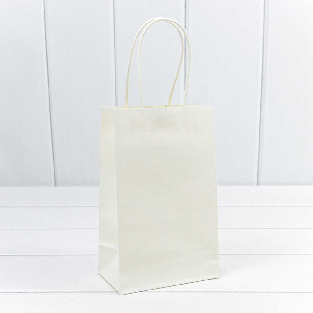 Пакет подарочный 13х21х8см (Белый, Крафт)
