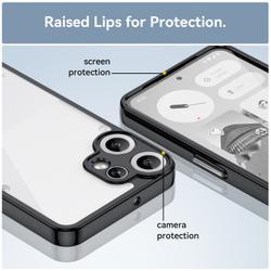 Усиленный чехол с мягкими рамками черного цвета для Nothing CMF Phone 2 Pro, увеличенные защитные свойства