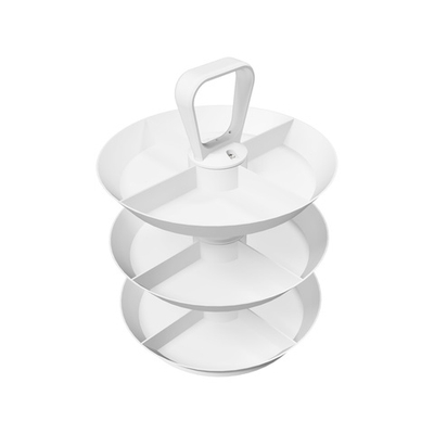 Этажерка поворотная в три уровня / Белый глянцевый