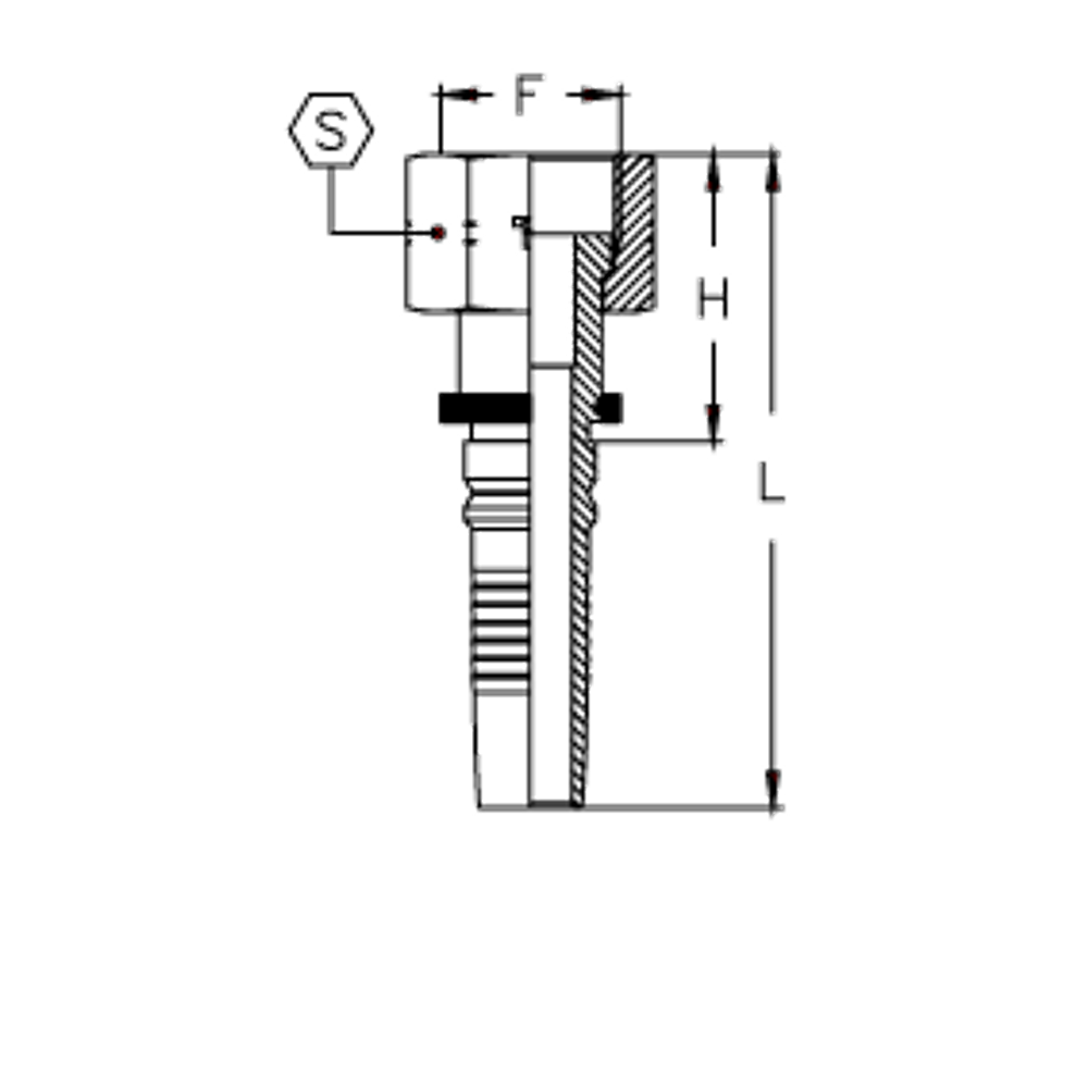 Фитинг DN 20 ORFS (Г) 1.3/16 Interlock