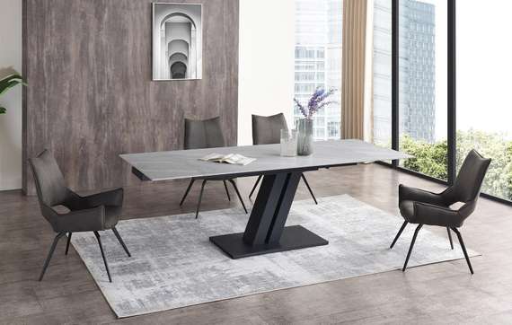 Стол раздвижной Chevron 160-240х90 см серая керамика | Купить в Hallberg.ru