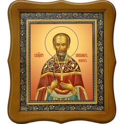 Михаил Попов священномученик пресвитер. Икона на холсте.