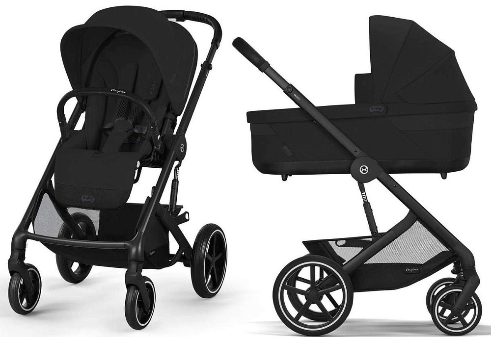 Коляска Cybex Balios S Lux BLK 2025 Cloud G i-Size Stone Grey Plus 3 в 1 Moon Black