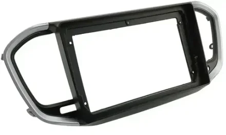 Магнитола для Lada Vesta NG 2023+ (ШГУ, рамка серебристо-черная 9) - FarCar монитор 12.3" 2K QLED на Android 14, TS10, CarPlay, 4G SIM-слот