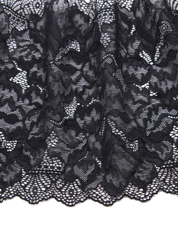 03-266 Кружево эластичное 23 см, черный 170