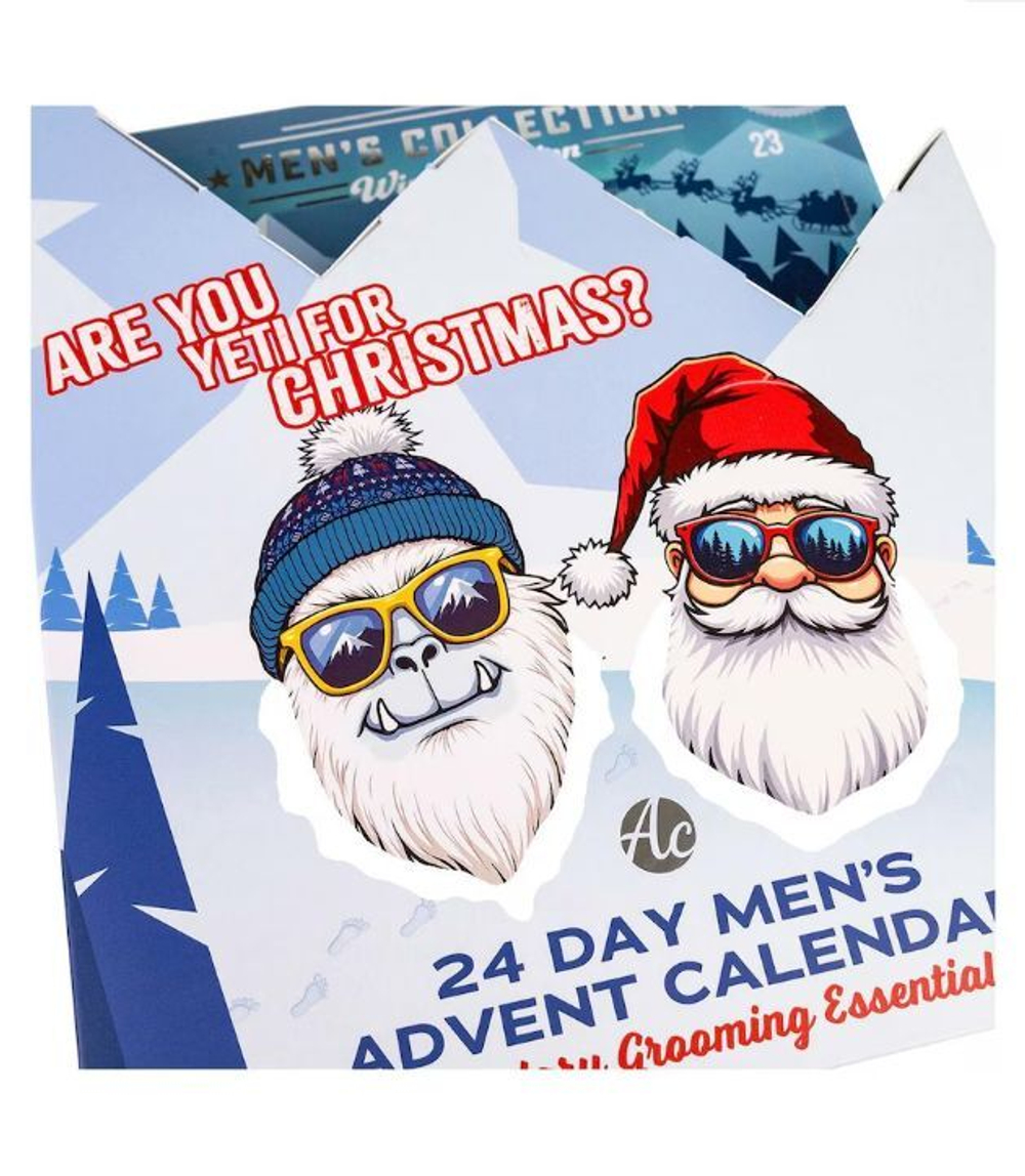Мужской адвент-календарь 2025 - 24 Day Advent Calendar, эксклюзивные бьюти-сюрпризы для лица и тела, косметика для всех типов кожи
