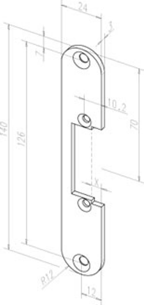 Плоская запорная планка 126