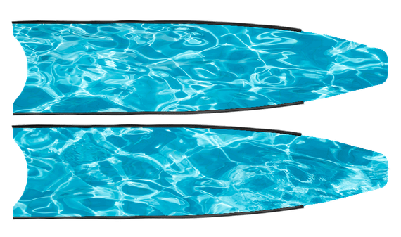 Лопасти Leaderfins Pure Carbon BLUE WAVE, синяя отбортовка, без наклейки, 20°