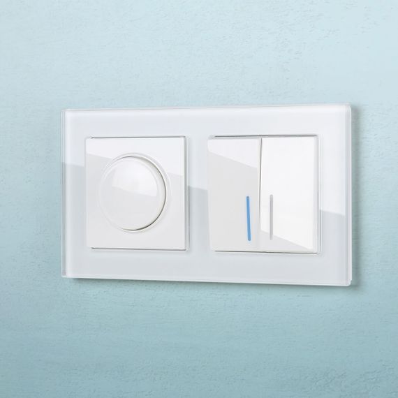 Выключатель двухклавишный с подсветкой Werkel белый W1120101 4690389155208