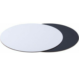 Подложка усиленная двусторонняя ЧЕРНЫЙ/жемчуг 3,2 мм. Диаметр 30