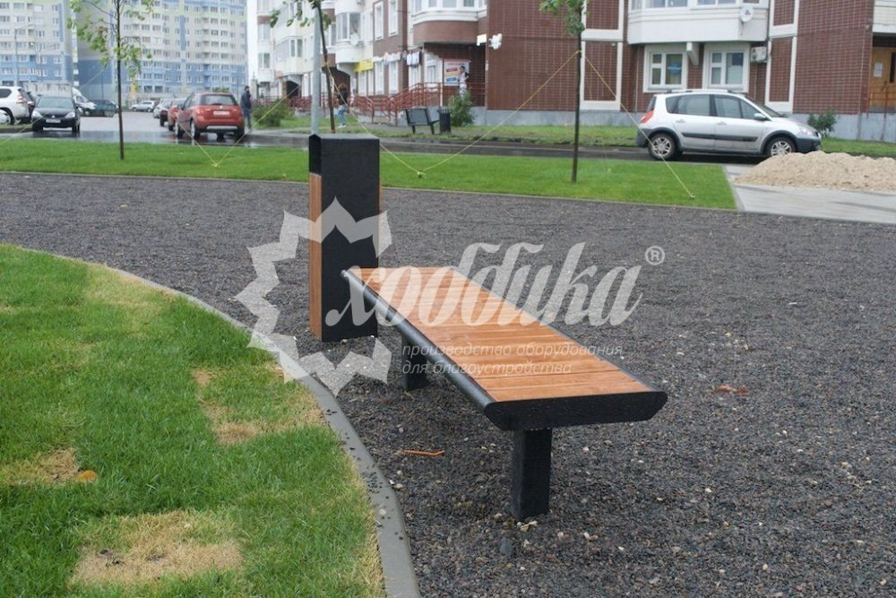 Скамейка стальная «Поло» без спинки