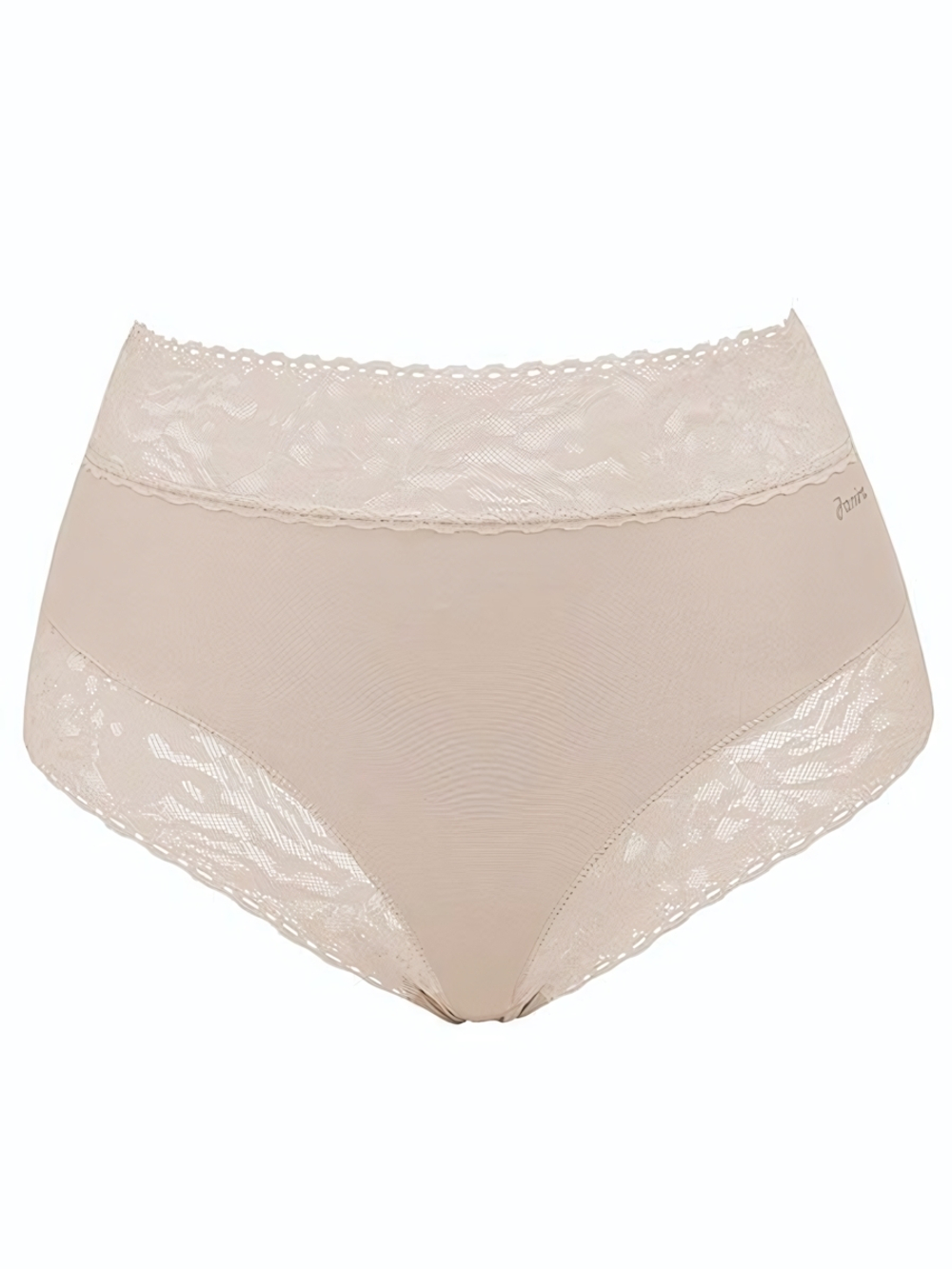 Высокие трусики-слипы с кружевной отделкой Soft lace (Размер: L) (Цвет: телесный)