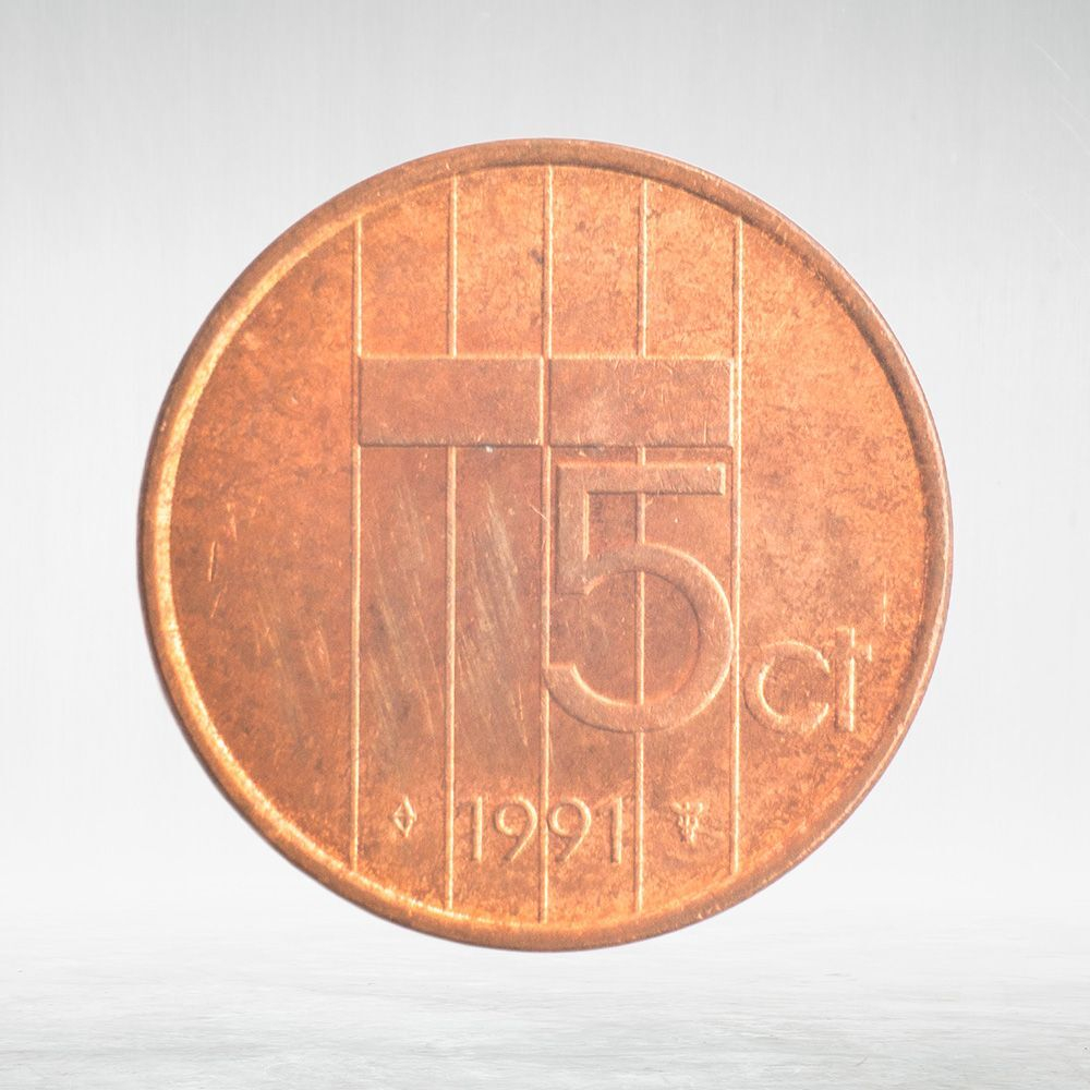 Netherlands, 5 Cents - Beatrix, 1991, VF