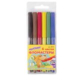 Фломастеры ЮНЛАНДИЯ 6 цветов, "УРОКИ РИСОВАНИЯ", вентилируемый колпачок, ПВХ, 151414