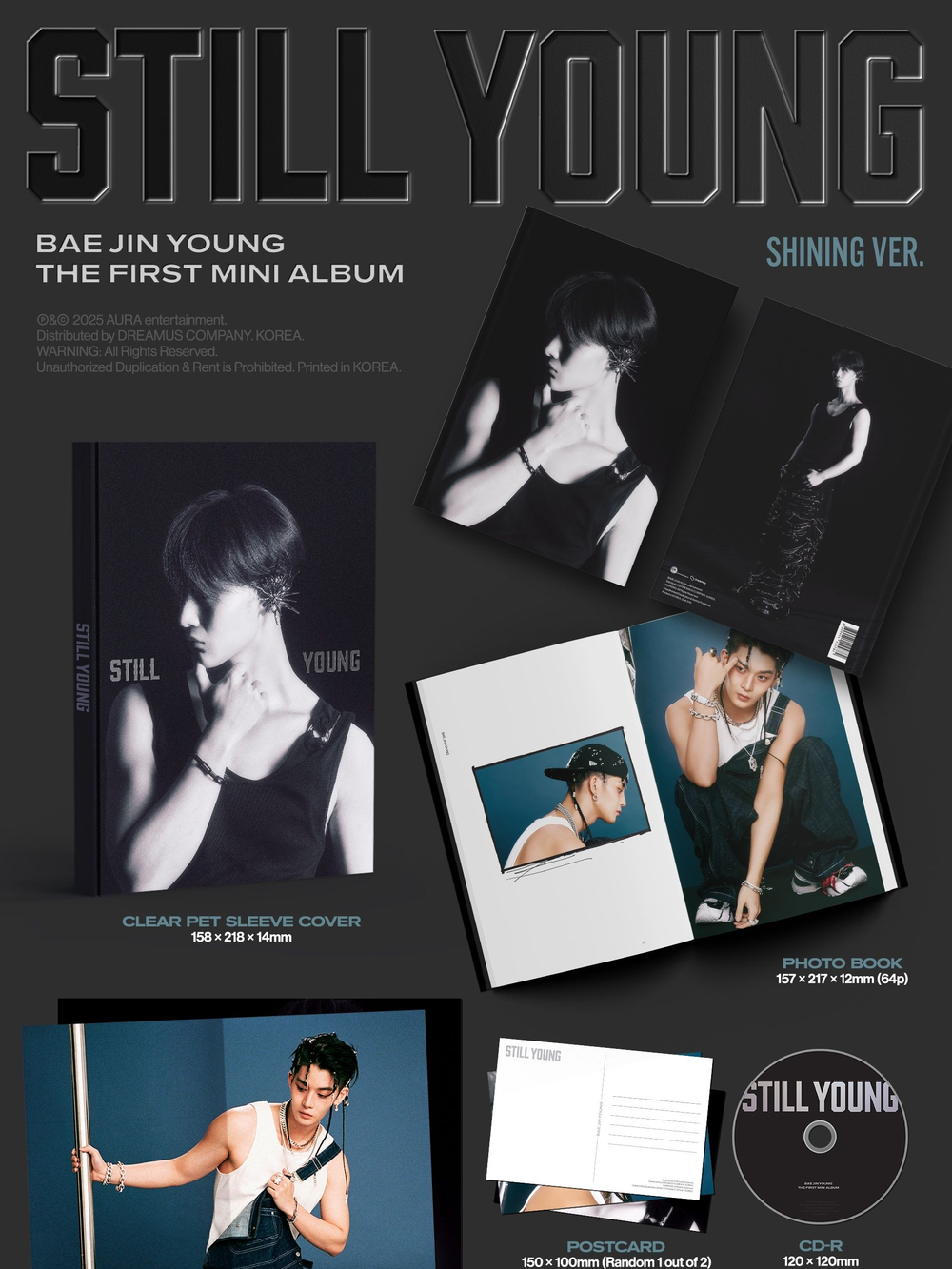 Альбом BAE JIN YOUNG - STILL YOUNG 1st Mini Album SHINING Version