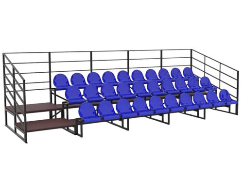 Трибуна сборно-разборная 3-х рядная на 30 мест (без навеса)