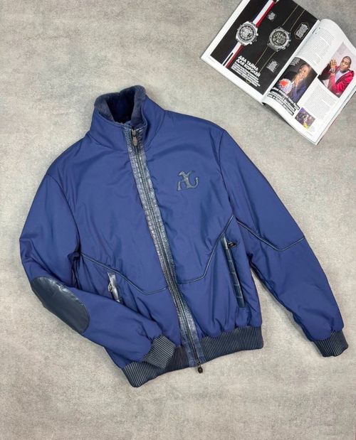 Куртка Angelo Galasso со вставками из кожи крокодила