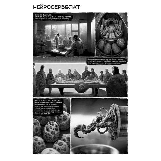 Комикс У//бищные истории. Колбаса