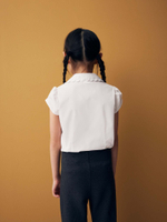 Блуза с коротким рукавом школьная для девочки Next Q76-795, Белый