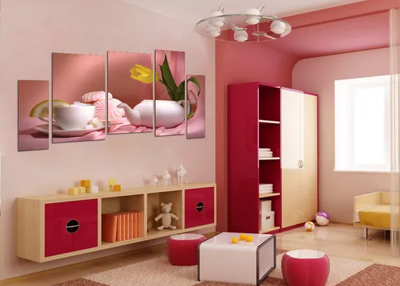 Модульная картина "Лиловая легкость"