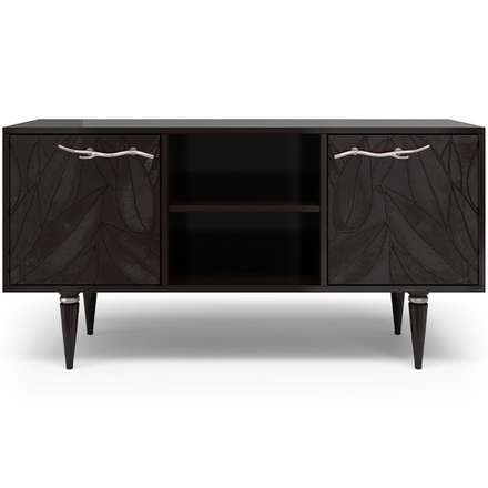 Тумба под ТВ Арт Колор leaves 117см Классик Сильвер Терпкий коричневый