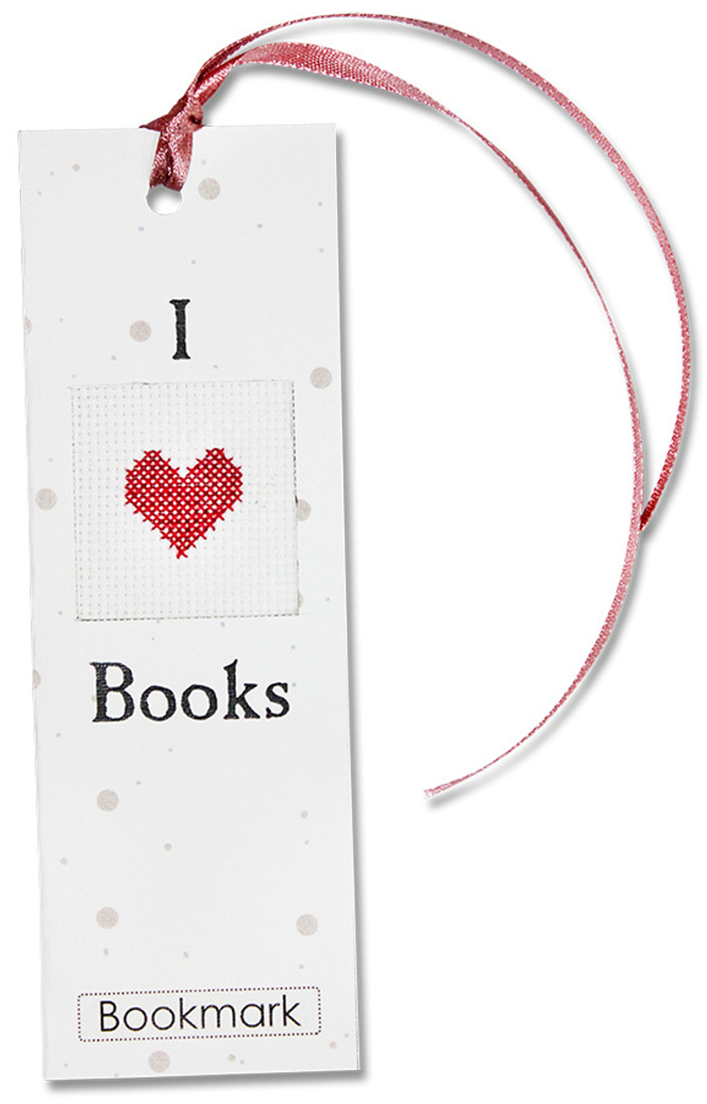 Набор для изготовления закладки с вышитым элементом "I Love Books", 5,5 х 15 см (10013030/220118/000