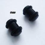 Акриловые плаги ( черные) для пирсинга ушей. Диаметр 8 мм (пара)