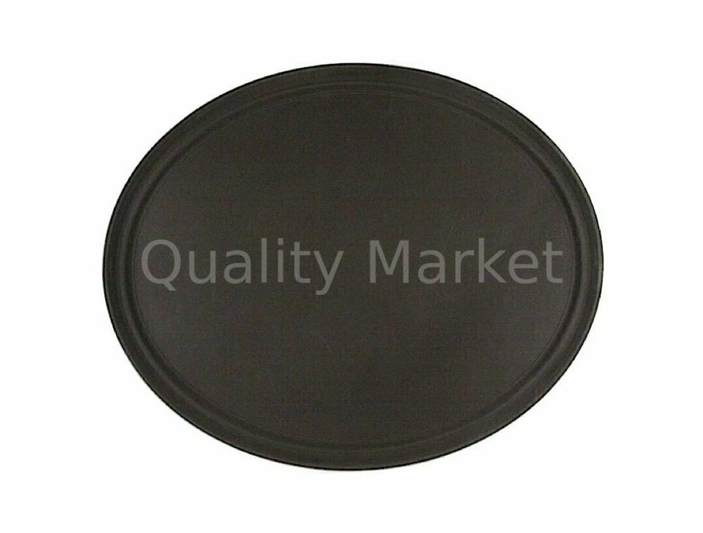 Поднос прорезиненный овальный 680х460х45 мм коричневый