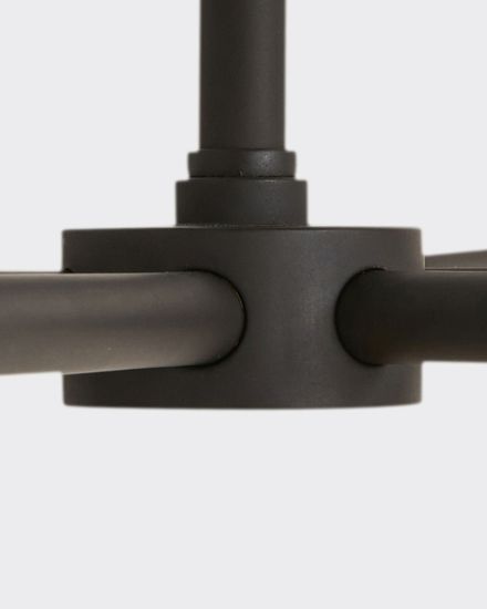 Чёрная люстра “Ансель” с белыми абажурами