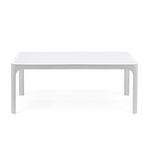 Белый пластиковый журнальный столик Net Table 100х40 см | Nardi | Италия