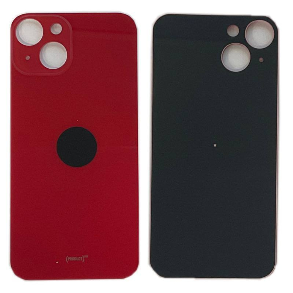 Задняя крышка для Apple iPhone 14 Красный (стекло, широкий вырез под камеру)